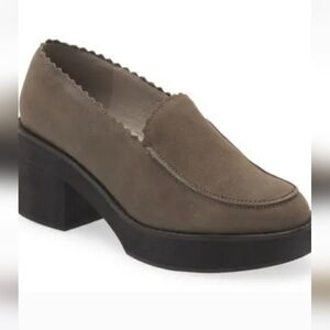 NEW! || EILEEN FISHER || Harria loafer, slate, chunky, oiled leather, sz 5